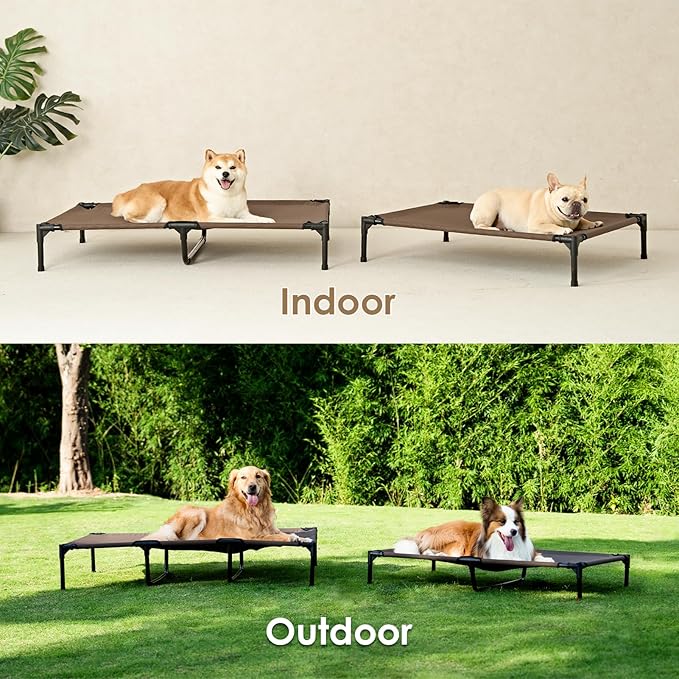 EHEYCIGA 44 Inch Elevated Dog Cot Beds for Large Dogs