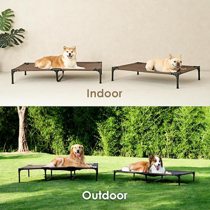 EHEYCIGA 44 Inch Elevated Dog Cot Beds for Large Dogs