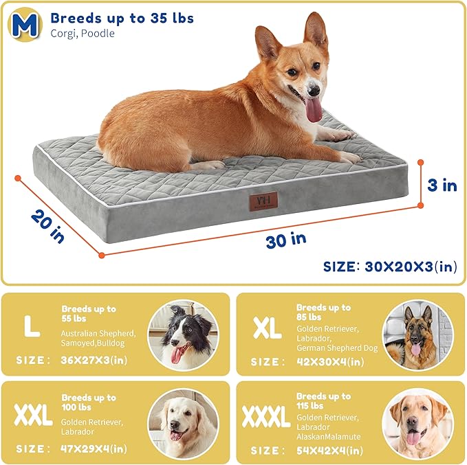 Orthopedic Dog Beds for Small Medium Large Dogs with Removable Washable Cover 30 inch,