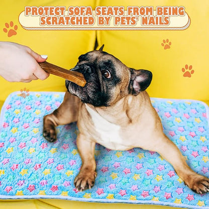 Chumia 18 Pcs Fleece Pet Blanket Soft Warm (23 x 16 Inch)