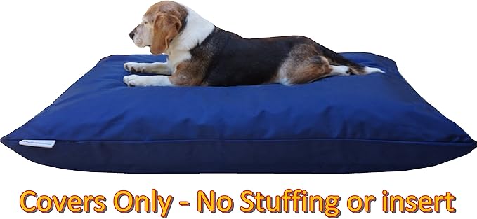 Dogbed4less Do It Yourself DIY Pet Bed Pillow Duvet 1680 Nylon Durable Cover and Waterproof Internal case for Dog/Cat at Large 48"X29" Blue Color - Covers only