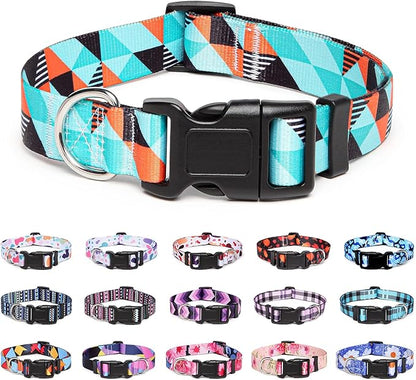 Adjustable Dog Collar with Patterns