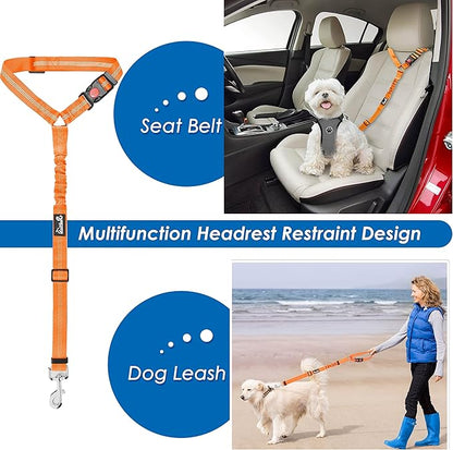 Lukovee Dog Seatbelt Leash for Cars 2 Pack
