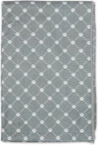 Bone Dry Pet Grooming Towel Collection Absorbent Microfiber X-Large 41x23.5", Trellis