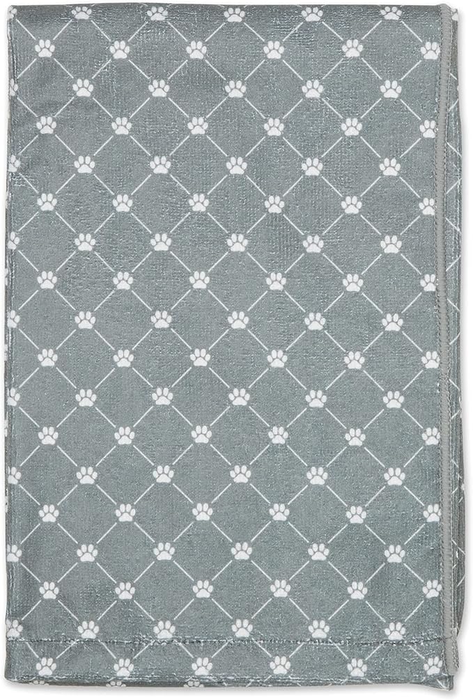 Bone Dry Pet Grooming Towel Collection Absorbent Microfiber X-Large 41x23.5", Trellis