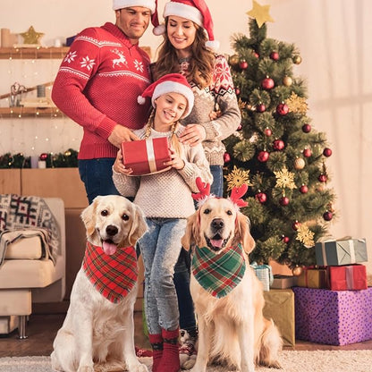 Christmas Dog Bandanas 2PCS-XLarge