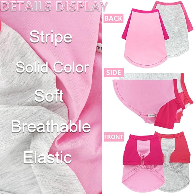 2 Pieces Dog Clothes Dog Shirts for Small