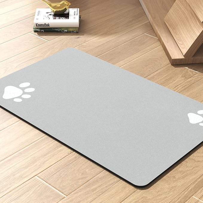 Pet Feeding Mat-Absorbent Dog Mat for Food and