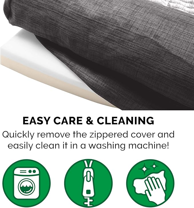 Furhaven Memory Foam Dog Bed for Large Dogs w/ Removable Bolsters & Washable Cover 95 lbs