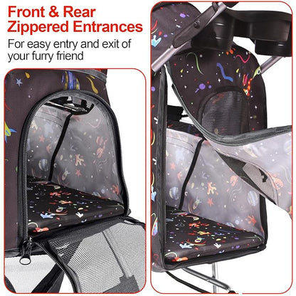 Pet Stroller 4 Wheel,