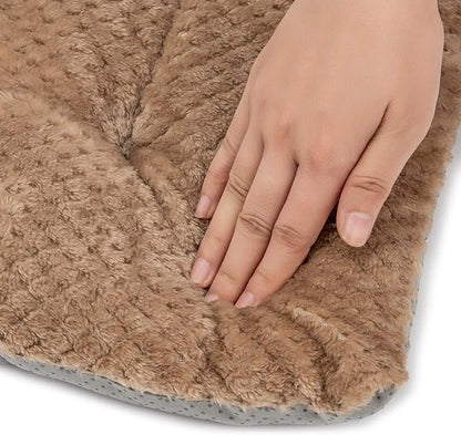 WONDER MIRACLE Fuzzy Deluxe Pet Beds (15" x 23", S-Mocha)