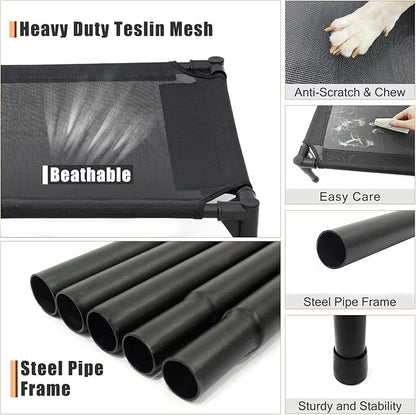 Elevated Dog Bed for Large Dogs 150 LBs,