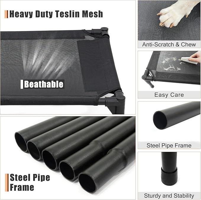 Elevated Dog Bed for Medium Dogs 150 LBs,