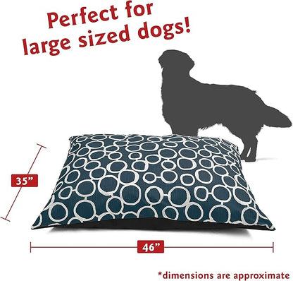 Majestic Pet Rectangle Large Dog Bed Washable – Non Slip Comfy Pet Bed – Dog Crate Bed Super Value Pillow Dog Bed – Dog Kennel Bed for Sleeping 46 x 35 Inch
