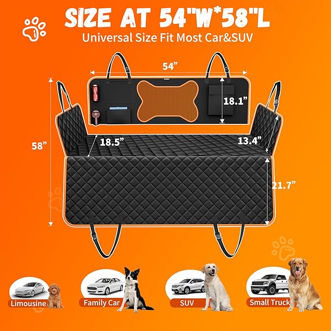 Dog Seat Cover for Car Back Seat