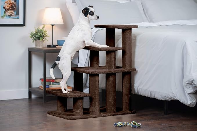 Furhaven Steady Paws Multi-Step Pet Stairs for High Beds & Sofas 4-Step
