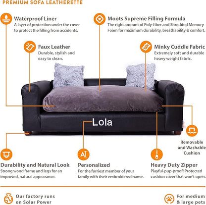 Moots Premium Leatherette Sofa Pet Bed