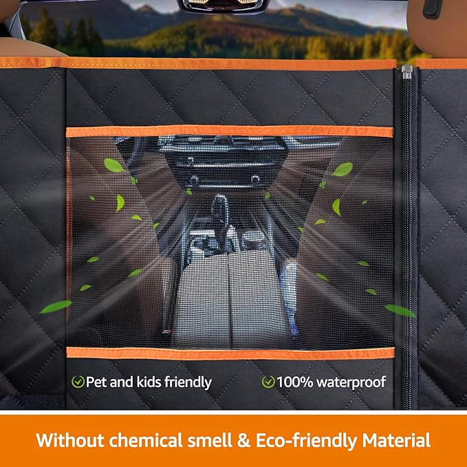 iBuddy Dog Back Seat Extender Hard Bottom Dog 400LB Protect