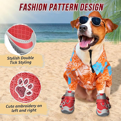 Lukovee Dog Shoes for Large Small Medium Dogs 7)