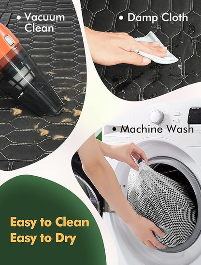 Dog Car Seat Cover for Back Seat 4 in 1 Waterproof Trucks-53'x59, Black