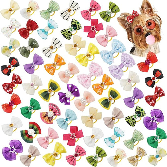 Yxiang 60PCS Small Dog Bows