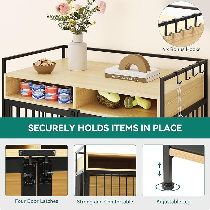 YITAHOME Large Dog Crate 41" Heavy 2 Drawers