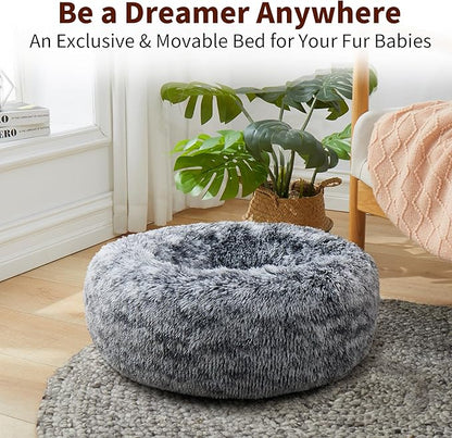 Calming Dog Bed for Cats and Small Dogs 19.7'')