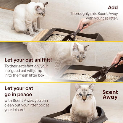 Cat litter Deodorizer Litter Box Odor Eliminator | Fragrance Free Cat Litter Deodorizer with ACTIVE CARBON | Eliminates Cat Odors and Smells to Keep Your Home Fresh and Clean (Pack of 3)