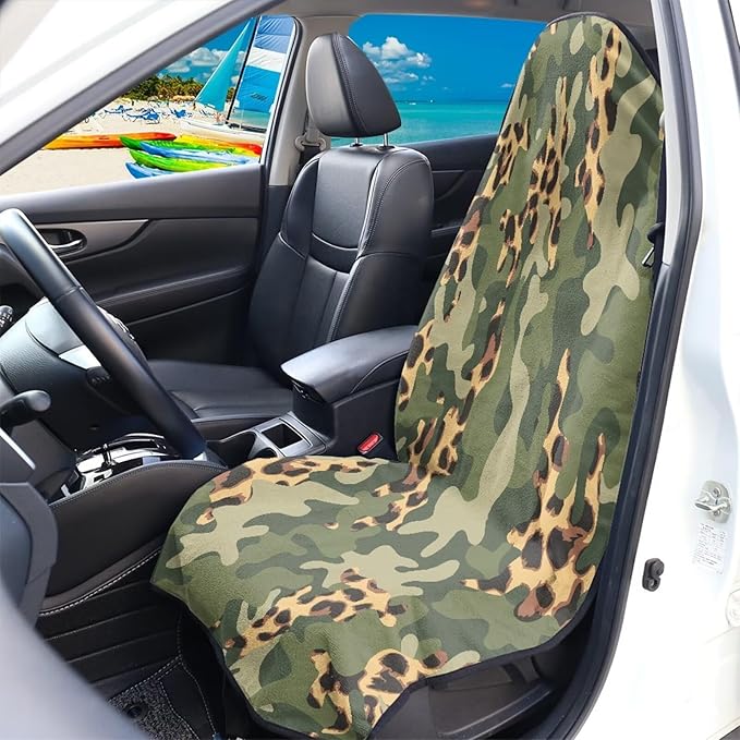 Camo Waterproof Towel Car Seat Cover Anti-Slip Bucket Seat Protector Washable Car Accessories Decro for Athletes