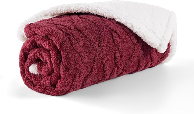 Bedsure Waterproof Dog Blankets for Medium Dogs 30"x40", Burgundy