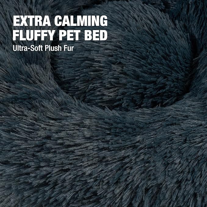 Veehoo Calming Dog Bed Cat Bed 100 lbs 36", Navy