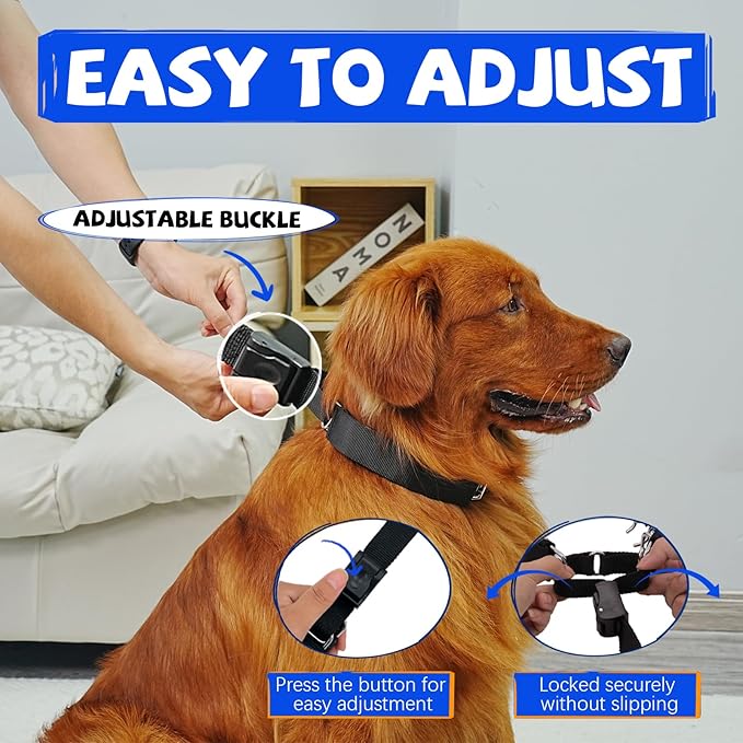 Adjustable Buckle Dog Training Collar for Large Medium Small Dogs