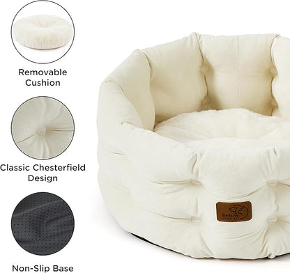 Bedsure Round Cat Beds for Indoor Cats 20x20x9inches, Soft