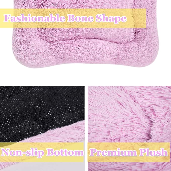 Coohom Deluxe Plush Dog Bed Pet Cushion Crate Mat