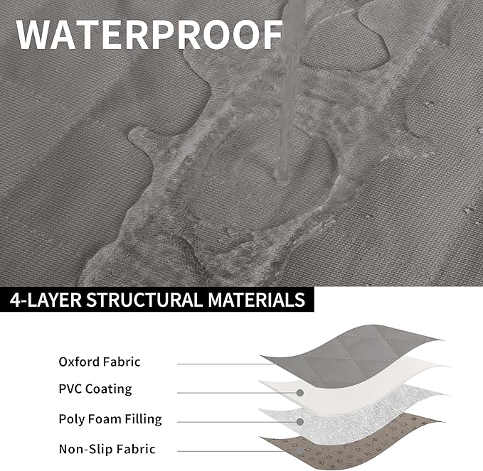 Easy-Going Waterproof Dog Car Seat Cover (59"x63", Grey)