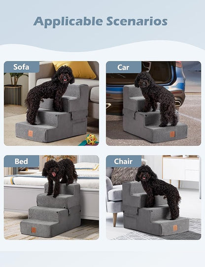 Dog Stairs for High Beds and Couch 4 Step 18" H