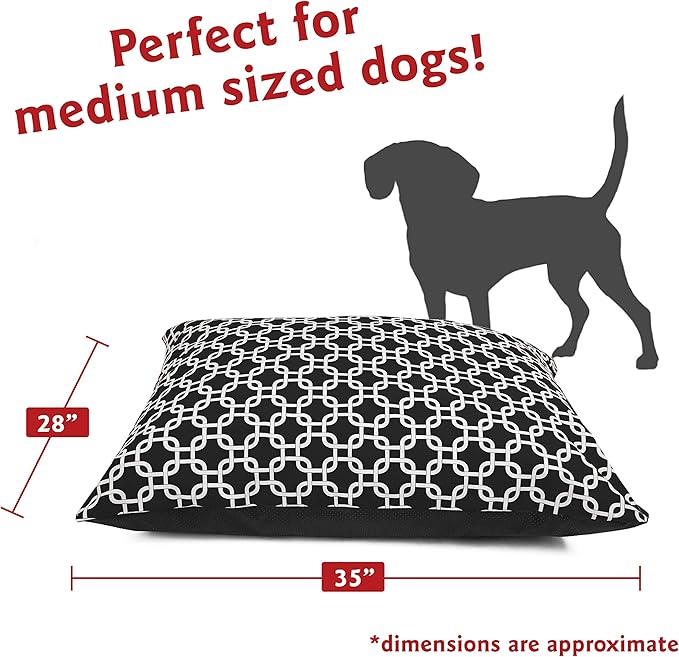 Majestic Pet Rectangle Medium Dog Bed Washable – Non Slip Comfy Pet Bed – Dog Crate Bed Super Value Pillow Dog Bed – Dog Kennel Bed for Sleeping 35 x 28 Inch