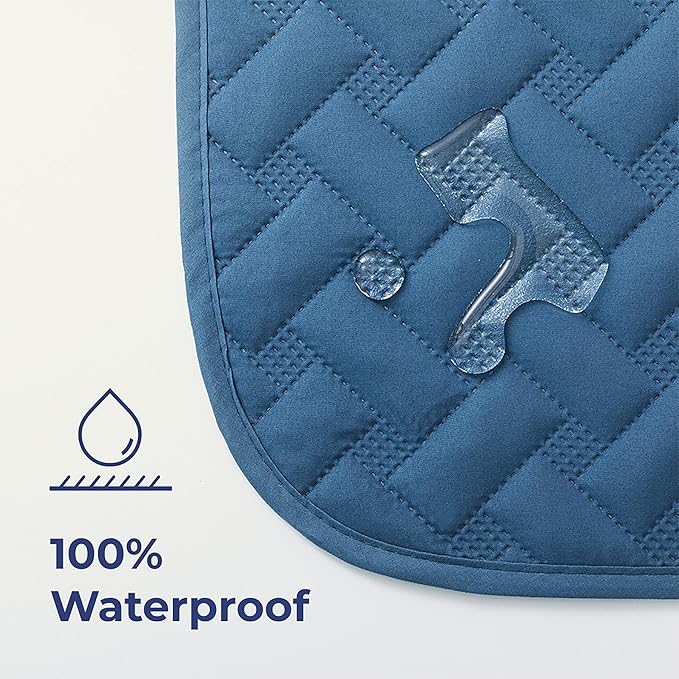 gogobunny 100% Double Sided Waterproof Dog Blanket Soft Pet Bed Cover Reversible Protect Furniture Couch Sofa Car for Puppy Cat Kids (Dark Blue/Light Blue 40x50 Inch 1))