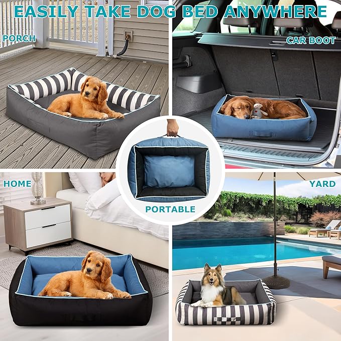 Dog Bed for Medium Size Dog 600D Oxford 27" L 20" W 6.7" Th)