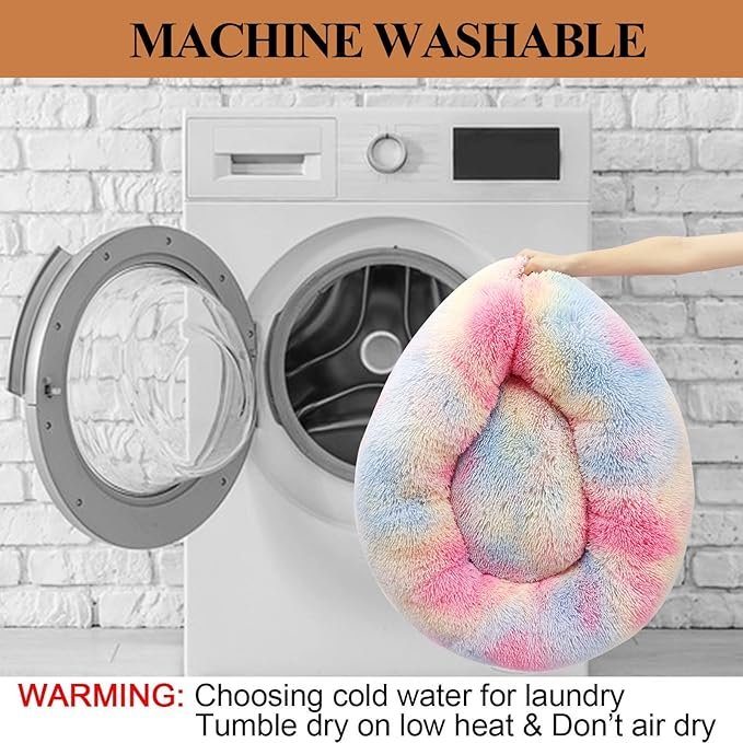 Dog Bed Calming Dog Beds for Small Medium Large Dogs Bed(20"/27"/35") (L 36''x36'', Color)