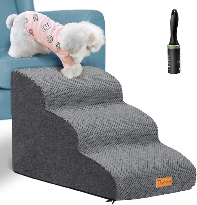 Topmart 3 Tiers Foam Dog Ramps/Steps