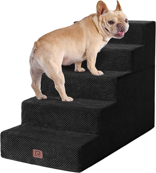 EHEYCIGA Dog Stairs for High Bed 22.5”H 5-Step Dog