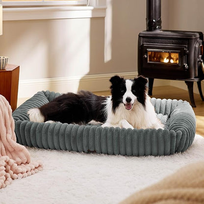 Bedsure Cute Dog Bed for Extra Large Dogs 43x30x8inches, Warm