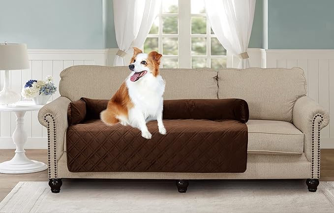 Brilliant Sunshine Premium Chocolate Silky Velvet Pet Sofa Bed