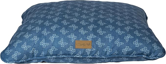 Doggy Parton Rustic Denim Butterfly Bed