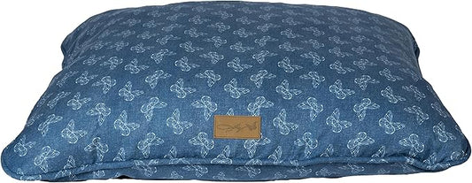 Doggy Parton Rustic Denim Butterfly Bed