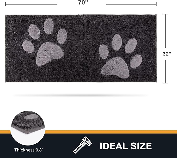 PURRUGS Dirt Trapper Door Mat 32" x 70"