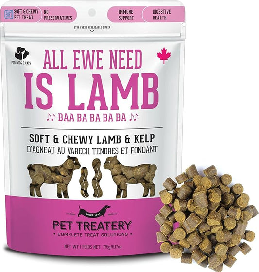 Soft & Chewy Kelp & Lamb Treats for Dogs & Cats (6.17 oz 1) -