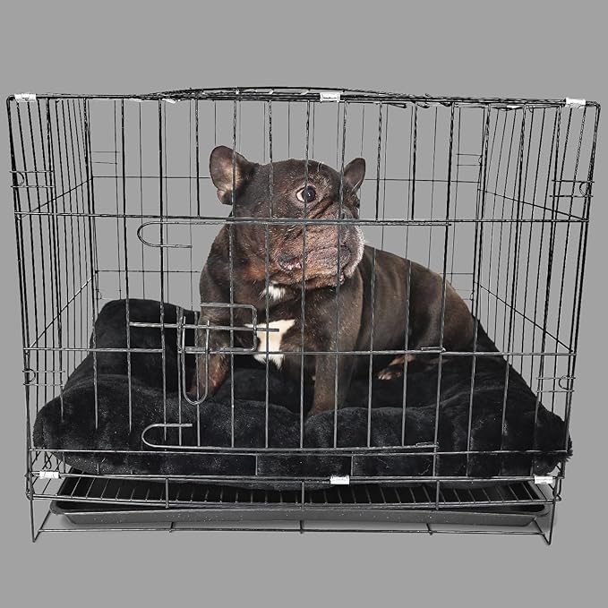 nononfish Crate Beds for Small Dogs Washable Fit Metal Dog Crates or Cage with Zipper 24 inch Anxiety,24 x 18
