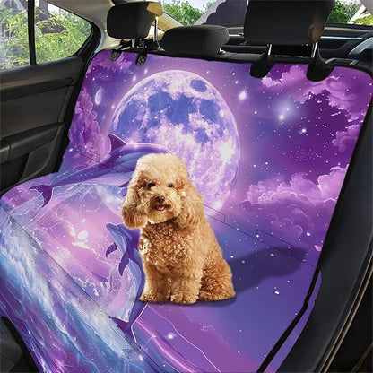AFPANQZ Purple Moon Car Dog Cat Seat Cover